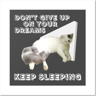 Don't give up on your dreams. Keep sleeping Posters and Art